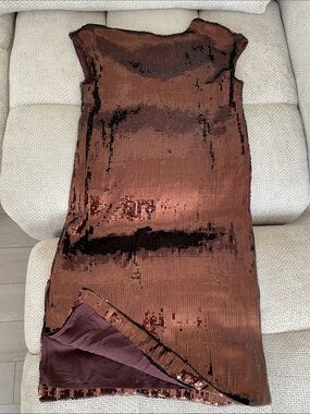 Anthropologie Maeve Rose Gold Sequin Jacket